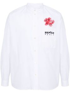 Kenzo chemise Drawn Varsity - Blanc