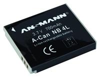 ANSMANN 5022263 A-Can NB 4 L Li-Ion Digicam reservebatterij 3,7 V/700 mAh voor Canon foto digitale camera
