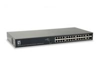 LevelOne 26-poorts Web Smart Gigabit PoE Switch 802.3at PoE Plus 24 PoE Outputs 370W 2 x SFP