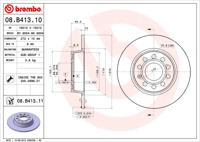 Remmenset, remschijf BREMBO, Remschijftype: Binnen geventileerd, Inbouwplaats: Achteras: , u.a. für Seat, Skoda, VW