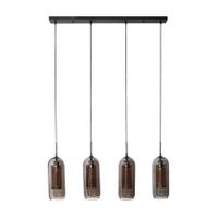 "MOOS Dolf Hanglamp 4-lichts - Gerookt Glas "