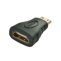 Lindy 41207 HDMI HDMI Zwart kabeladapter/verloopstukje - thumbnail