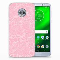 Motorola Moto G6 Plus TPU Case White Flowers