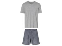 LIVERGY Heren pyjama (L (52/54), Groen/grijs)