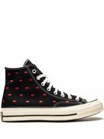 Converse baskets montantes Chuck 70 Lips à broderies - Noir - thumbnail