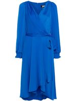 DKNY robe mi-longue à col v - Bleu