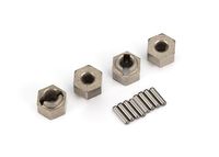 Traxxas - Wheel hubs, 7mm hex (steel) (4)/ axle pins (8) (TRX-9750A)