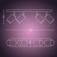 Philips Lighting Hue LED-wandspot 5063430P7 Fugato GU10 22.8 W Warmwit tot koudwit - thumbnail