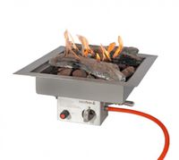 Easy Fires: Inbouwbrander Vierkant RVS - Zilver