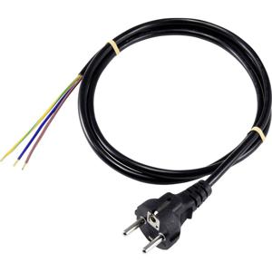 Sygonix SY-5178370 Aansluitkabel Stroom Zwart 3 m