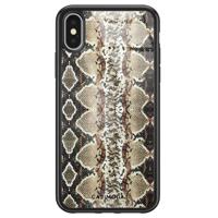 iPhone X/XS glazen hardcase - Snake crush