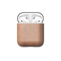 Nomad Airpod Case schokbestendige beschermhoes van echt leer, beige