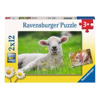 Ravensburger Boerderijdieren Legpuzzel 2x12 stuks - thumbnail