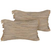 Beliani - LEDUM - Sierkussen set van 2 - Beige - 45 x 45 cm - Jute - thumbnail