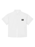 Dolce & Gabbana Kids logo-plaque cotton shirt - Blanc