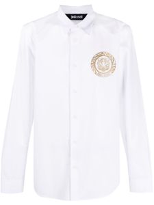 Just Cavalli chemise en coton à logo imprimé - Blanc