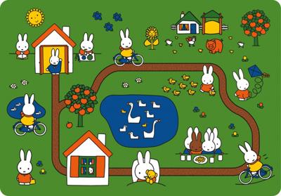 Kreisy speelmat Dag met Nijntje 130 x 90 cm polyamide groen Kreisy speelmat Dag met Nijntje 130 x 90 cm polyamide groen