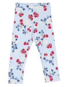 Monnalisa legging à fleurs - Bleu