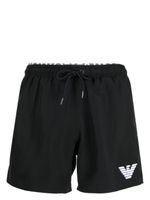 Emporio Armani short de bain à logo imprimé - Noir