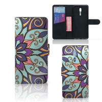 OPPO Reno Z Hoesje Purple Flower