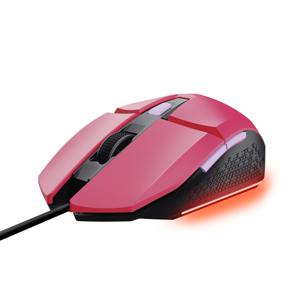 Trust GXT109P FELOX Gaming-muis Kabelgebonden Optisch Pink 6 Toetsen 6400 dpi Verlicht