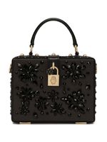 Dolce & Gabbana sac à main Dolce Box à détail de pierres - Noir