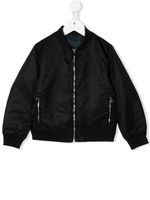 Emporio Armani Kids veste bomber zippée à logo brodé - Bleu - thumbnail