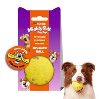 Barkbutler x Fofos Super Bounce Ball (S) Duurzaam Hondenspeelgoed, Geel|voor X-Small - Medium Hond (0-20 kg) |Super Elasticiteit|Lichtgewicht+Hoge Bounce+Gemakkelijk te reinigen|Zacht op