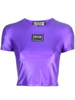 Versace Jeans Couture t-shirt crop à patch logo - Violet - thumbnail