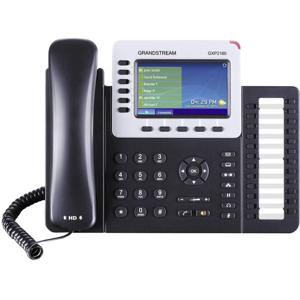 Grandstream GXP-2160 VoIP-systeemtelefoon Bluetooth, Headsetaansluiting Kleurendisplay Zwart, Zilver