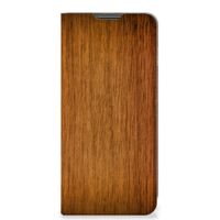 Motorola Moto G22 Book Wallet Case Donker Hout - thumbnail