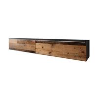 Meubella TV-Meubel Dixon - Old wood - Antraciet - 180 cm