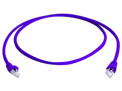 Telegärtner 100008027 RJ45 Netwerkkabel, patchkabel CAT 6A S/FTP 1.00 m Lila Vlambestendig, Snagless, Pair afscherming, Afgeschermd (dubbel), Halogeenvrij, UL