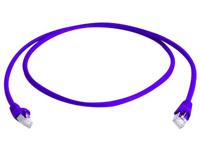 Telegärtner 100008027 RJ45 Netwerkkabel, patchkabel CAT 6A S/FTP 1.00 m Lila Vlambestendig, Snagless, Pair afscherming, Afgeschermd (dubbel), Halogeenvrij, UL