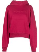 Woolrich hoodie à logo brodé - Rose - thumbnail