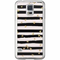 Samsung Galaxy S5 (Plus) / Neo siliconen hoesje - Hart streepjes