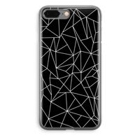 Geometrische lijnen wit: iPhone 8 Plus Transparant Hoesje