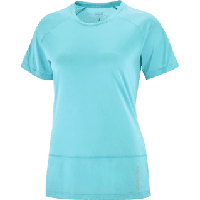 Salomon Cross Run SS Tee dames - BLAUW - Dames