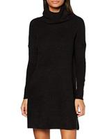 ONLY Onljana L/S Cowlnck Dress Wool Knt Noos dames Casual jurk,Zwart,M