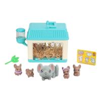 Little Live Pets - Mama Surprise Minis. Feed and Nurture a Lil' Mouse Inside Their Hutch so she can be a Mama. She has 2, 3, or 4 Babies with Surprise Accessories to Dress Up The Babies