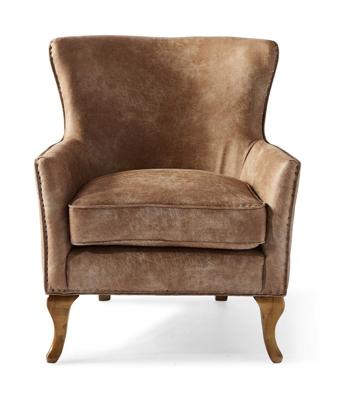 Rivièra Maison Fauteuil 'Cavendish' Pellini, kleur Camel