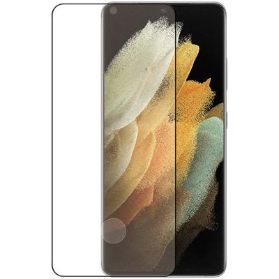 Azuri Curved Tempered Glass Samsung Galaxy S21 Ultra Screenprotector Rinox Armor Zwart