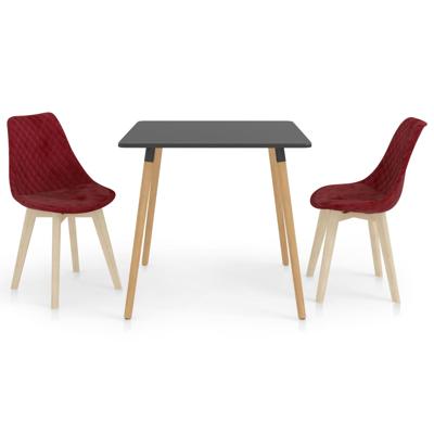 vidaXL 3-delige Eethoek wijnrood vidaXL 3-delige Eethoek wijnrood