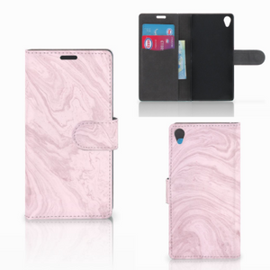 Sony Xperia Z3 Bookcase Marble Pink - Origineel Cadeau Vriendin