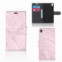 Sony Xperia Z3 Bookcase Marble Pink - Origineel Cadeau Vriendin