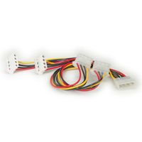 ROLINE Y-kabel 4 polig. HDD / 4x 4 pol. HDD (hoek), 0,45 m - thumbnail