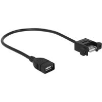 Delock USB-kabel USB 2.0 USB-A bus, USB-A bus 0.25 m Zwart 85105 - thumbnail