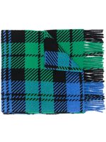 Mackintosh écharpe frangée à motif tartan - Bleu