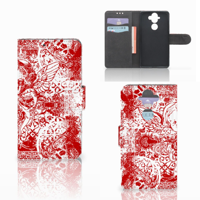 Telefoonhoesje met Naam Nokia 8 Sirocco | Nokia 9 Angel Skull Rood