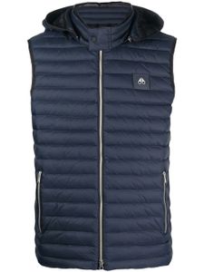 Moose Knuckles gilet zippé à capuche - Bleu